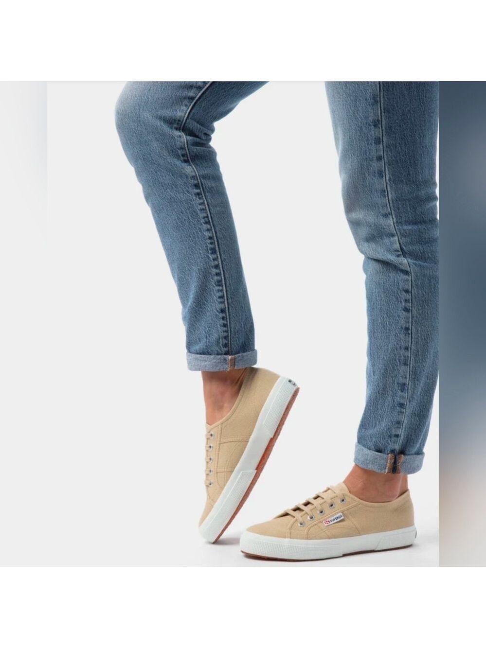 Superga beige buff 2760 coti classic sneaker size 5